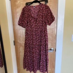 Floral old navy dress midi dress size M